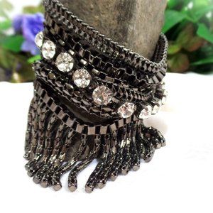 Black jewel bracelet / bangle